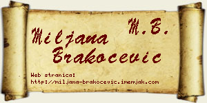 Miljana Brakočević vizit kartica